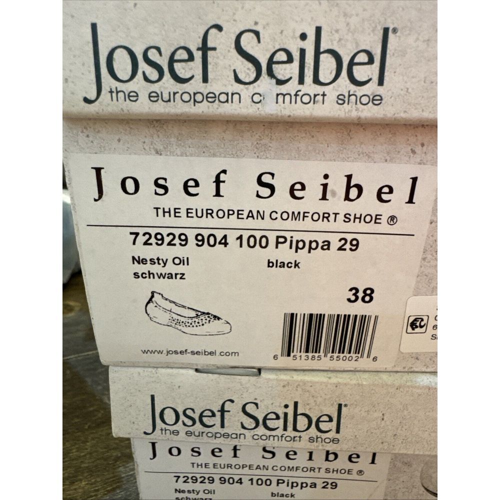 Josef Seibel Pippa Ballet‎ Flat Womens Shoes Size EU 38 US 7.5 Die Cut Black - Picture 5 of 6